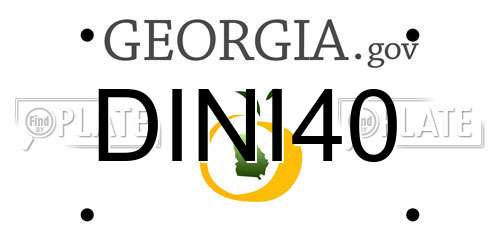 DINI40 Georgia License Plate