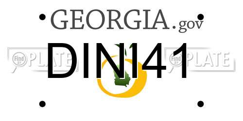 DINI41 Georgia License Plate