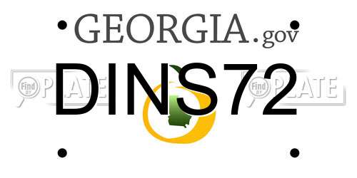 DINS72 Georgia License Plate