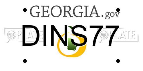 DINS77 Georgia License Plate