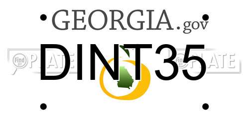 DINT35 Georgia License Plate