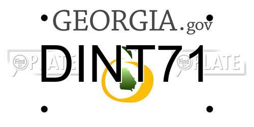 DINT71 Georgia License Plate