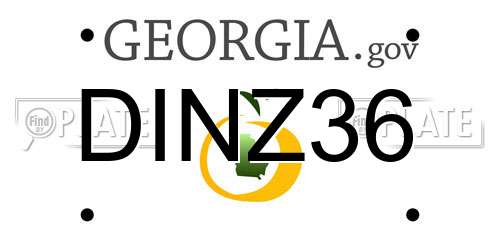 DINZ36 Georgia License Plate