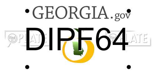 DIPF64 Georgia License Plate