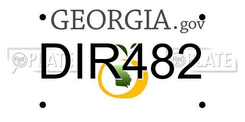 DIR482 Georgia License Plate