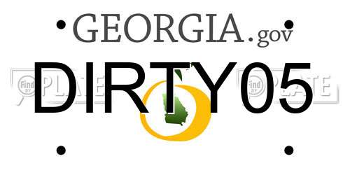 DIRTY05 Georgia License Plate