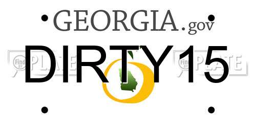 DIRTY15 Georgia License Plate