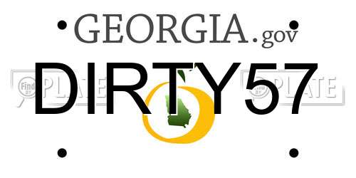 DIRTY57 Georgia License Plate