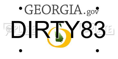 DIRTY83 Georgia License Plate
