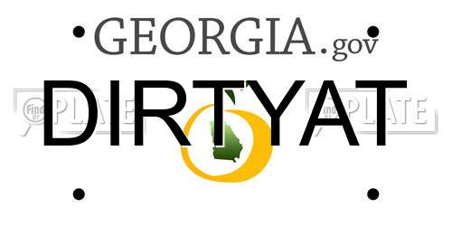 DIRTYAT Georgia License Plate