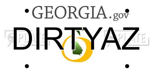 DIRTYAZ Georgia License Plate