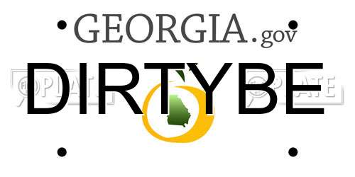 DIRTYBE Georgia License Plate