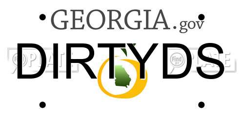 DIRTYDS Georgia License Plate
