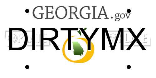 DIRTYMX Georgia License Plate