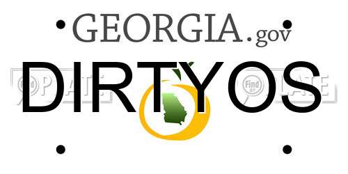 DIRTYOS Georgia License Plate