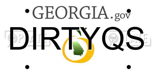 DIRTYQS Georgia License Plate
