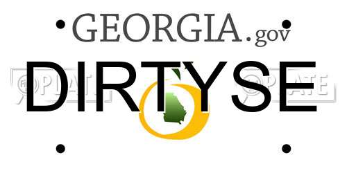DIRTYSE Georgia License Plate