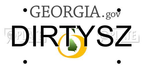 DIRTYSZ Georgia License Plate