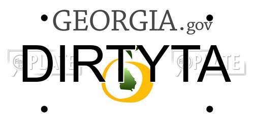 DIRTYTA Georgia License Plate