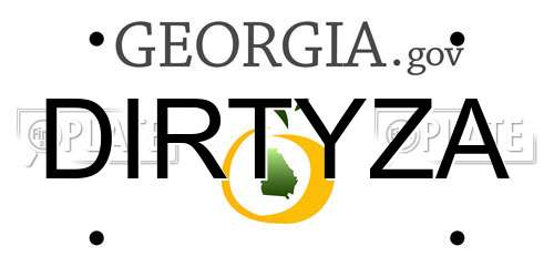 DIRTYZA Georgia License Plate