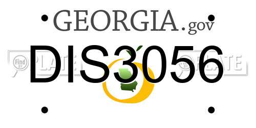 DIS3056 Georgia License Plate