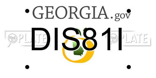 DIS81I Georgia License Plate