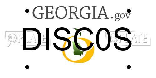 DISC0S Georgia License Plate