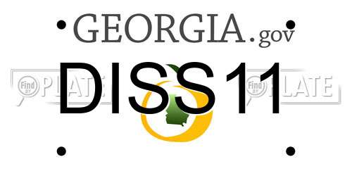DISS11 Georgia License Plate