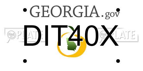DIT40X Georgia License Plate