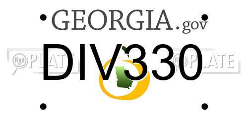 DIV330 Georgia License Plate
