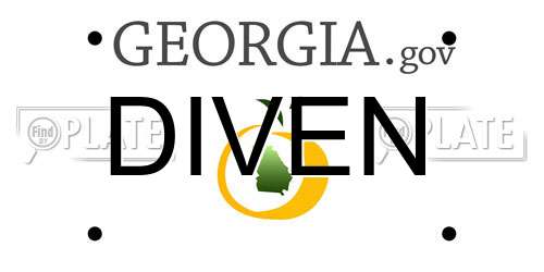 DIVEN Georgia License Plate