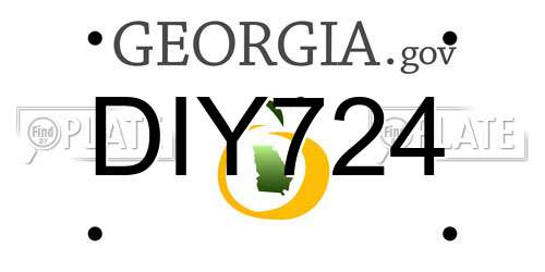 DIY724 Georgia License Plate