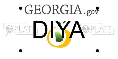 DIYA Georgia License Plate