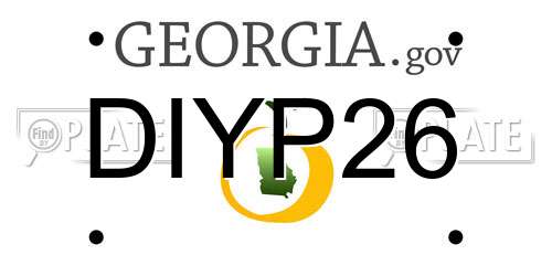 DIYP26 Georgia License Plate