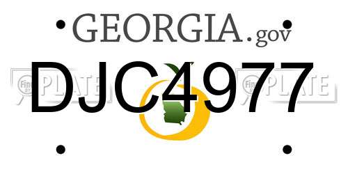 DJC4977 Georgia License Plate