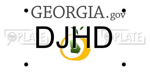 DJHD Georgia License Plate