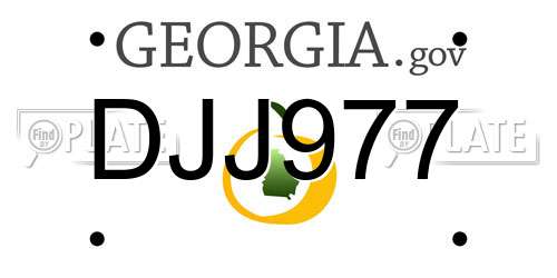 DJJ977 Georgia License Plate