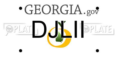 DJLII Georgia License Plate