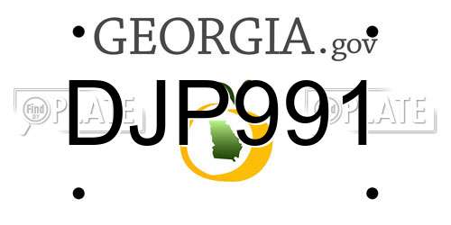 DJP991 Georgia License Plate