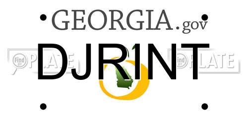 DJRINT Georgia License Plate