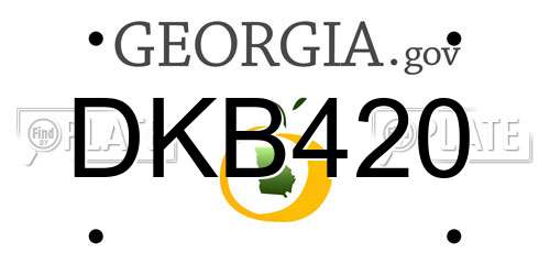 DKB420 Georgia License Plate