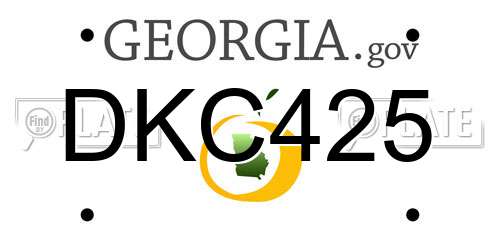 DKC425 Georgia License Plate
