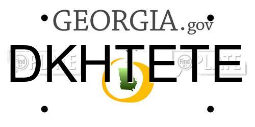 DKHTETE Georgia License Plate