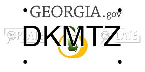 DKMTZ Georgia License Plate