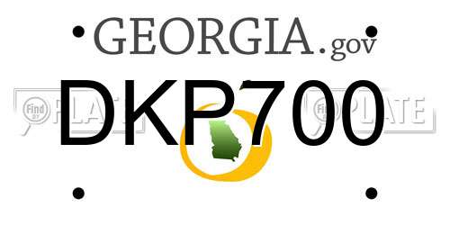 DKP700 Georgia License Plate