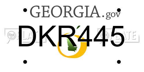 DKR445 Georgia License Plate