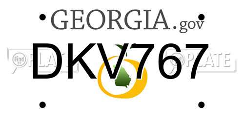DKV767 Georgia License Plate