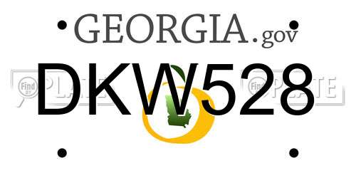DKW528 Georgia License Plate