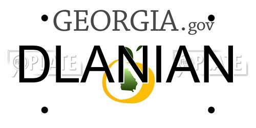 DLANIAN Georgia License Plate