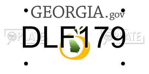 DLF179 Georgia License Plate